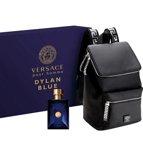 versace backpack mens blue|Versace gift set with backpack.